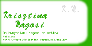 krisztina magosi business card